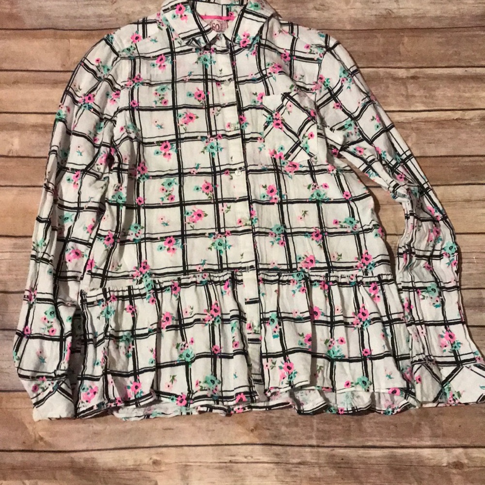 Girl floral shirt size 16